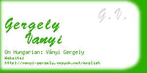 gergely vanyi business card